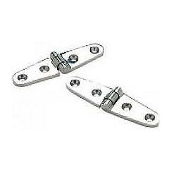 Seachoice Chrome Plated Brass Strap Hinges, 1 Pair