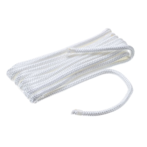 Seachoice Double-Braid Bumper Fender Line, 1/4 In. X 6 Ft., White