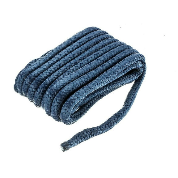 Seachoice Double-Braid Nylon Dock Line w/ Eye Splice, Pre-Shrunk, Heat Stabilized, 5/8 In. X 30 Ft., Navy Blue