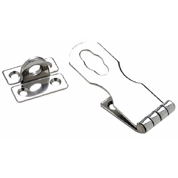Seachoice Fixed Eye Safety Hasp Concealed Style - Stainless Steel - 1 in x 2-7/8 in, Silver