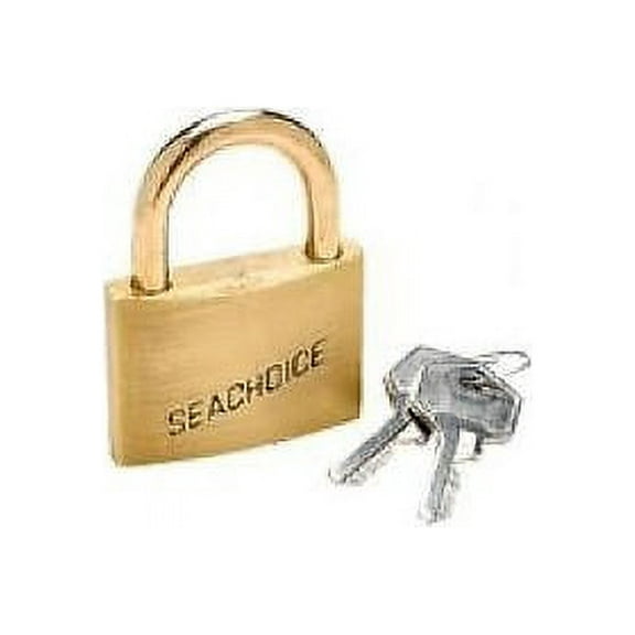 Seachoice 37301 Keyed-Alike Solid Brass Padlocks, 3 Per Card