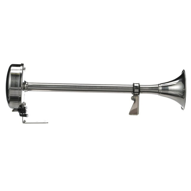 Seachoice New Boat Horn Single Trumpet Stainless 12V Marine 163/4 In.