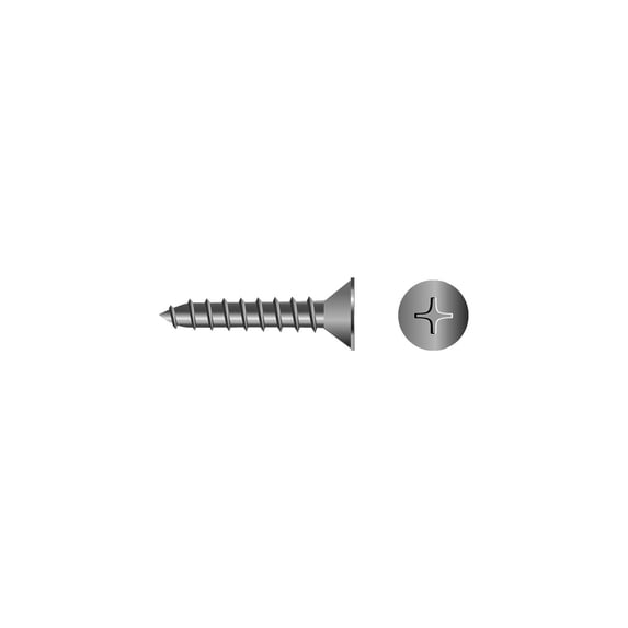 SEACHOICE Phillips Tapping Screws - Flat Head