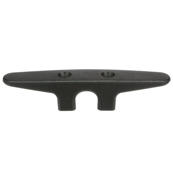Seachoice Plastic Open Base 6 In. Boat Dock and Anchor Line Cleat w/ Black Finish