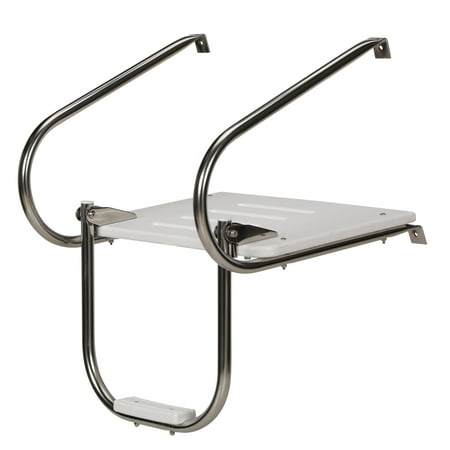 Seachoice Poly Swim Platform, Inboard/Outboard, Stainless Steel, High-Strength Polyethylene Platform