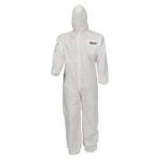 Seachoice SMS Breathable Disposable Paint Suit, XL White, 3-Layer Protection, Zipper Front