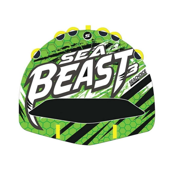 Seachoice Sea Beast 3 Deck Tube, Reinforced Towing System, For 1 to 3 Riders Up to 510 Lbs., 75 In. X 62 In.