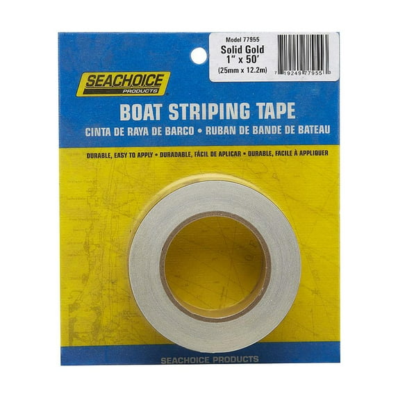 Seachoice Self-Adhesive Boat Striping Tape, 3 Mil Vinyl, 1 in. x50', Gold