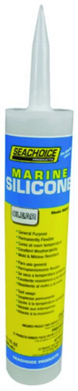 Clear Silicone Sealant for Marine Use, 10.1 oz