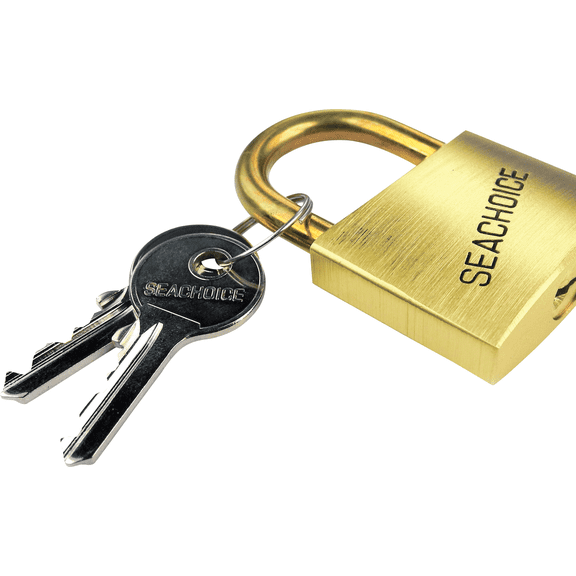 Seachoice Solid Brass Body & Hasp Padlock - Single Pack  Residential Use, Standard Application