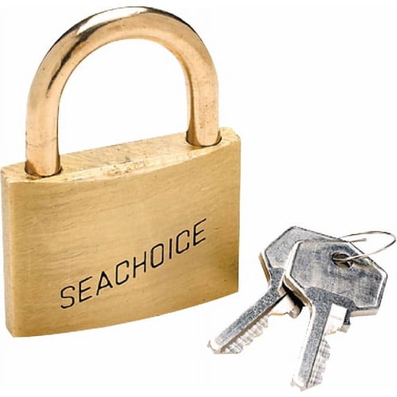 Seachoice 37201 Solid Brass Padlock, 1.25 In., Includes 2 Keys