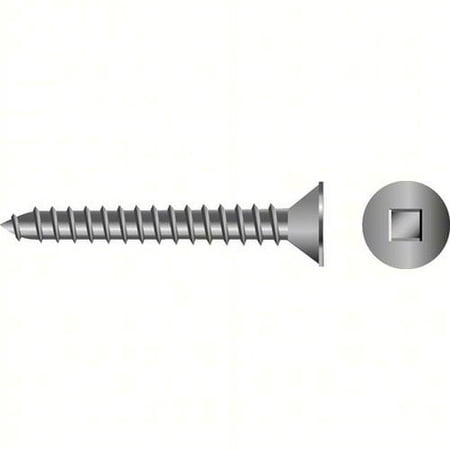 SeaChoice 01148; #8 X 1-1/2 Square Flat Sheet Metal Screw Stainless Steel 100/ Bag