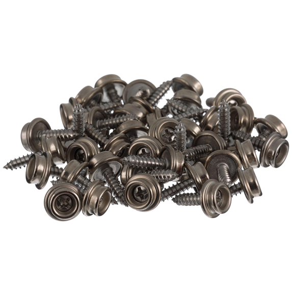 Seachoice Stainless Steel Button Stud with Tapping Screw - 40 Pack