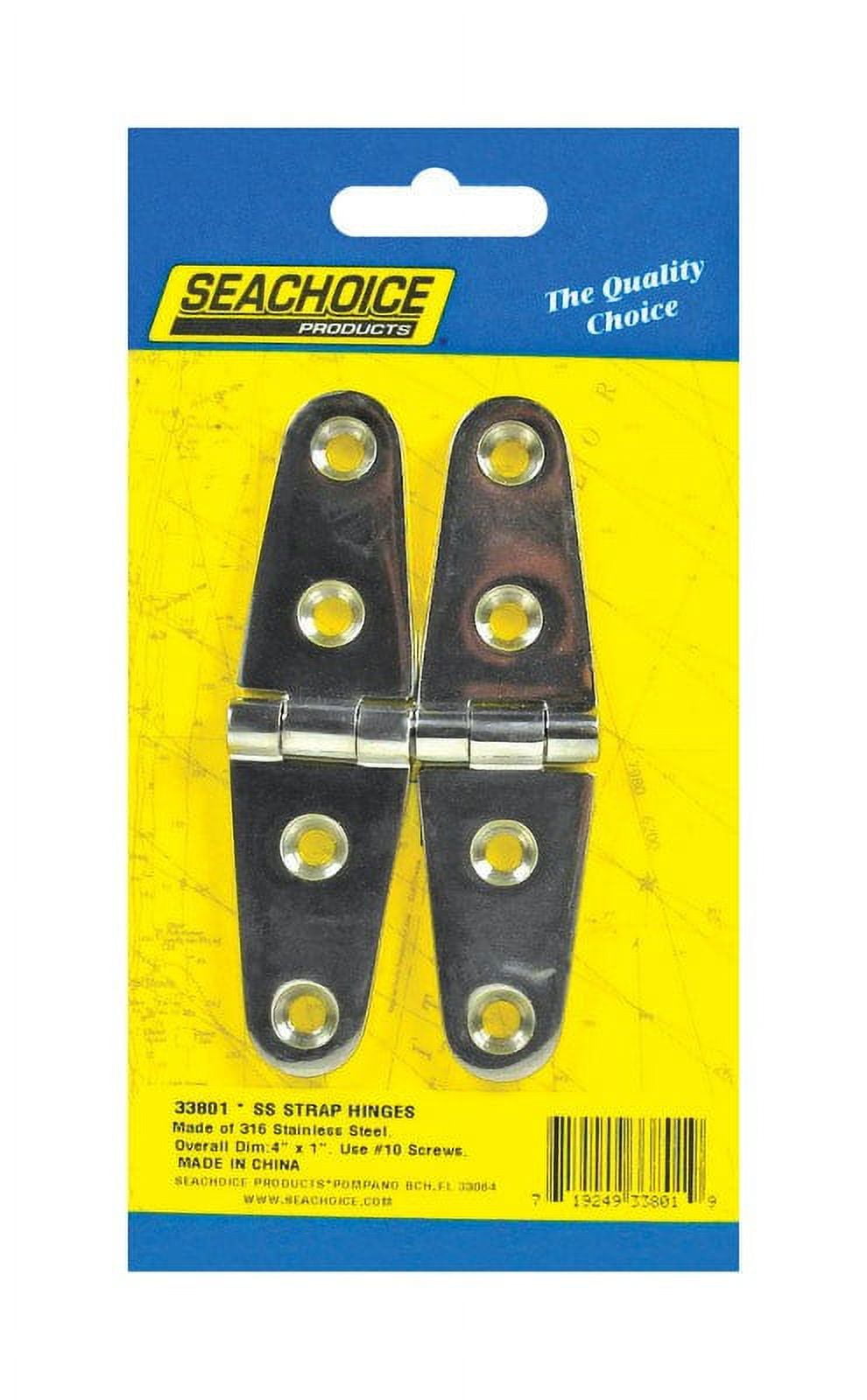 Seachoice Stainless Steel Strap Hinges, 1 Pair