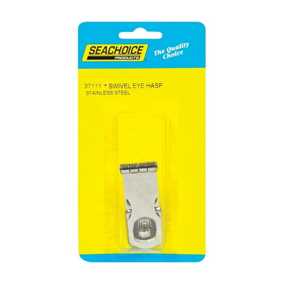 Seachoice Stainless Steel Swivel Eye Safety Hasp, 1" x 2-3/4"
