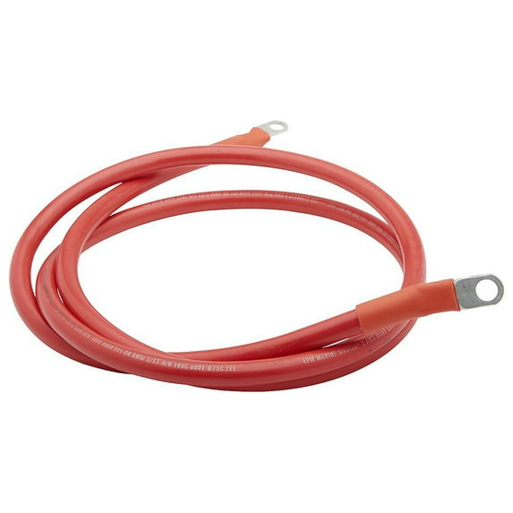 Seachoice Tinned Copper Battery Assembly, 2 AWG, Red