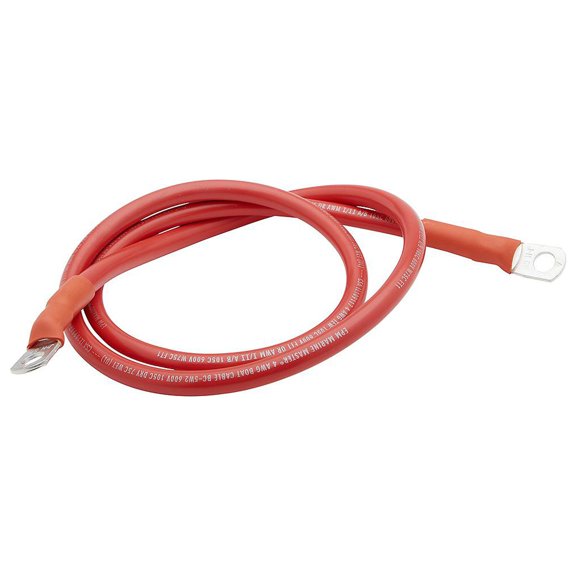 Seachoice Tinned Copper Battery Assembly Electrical Wire, 4 Awg, Red