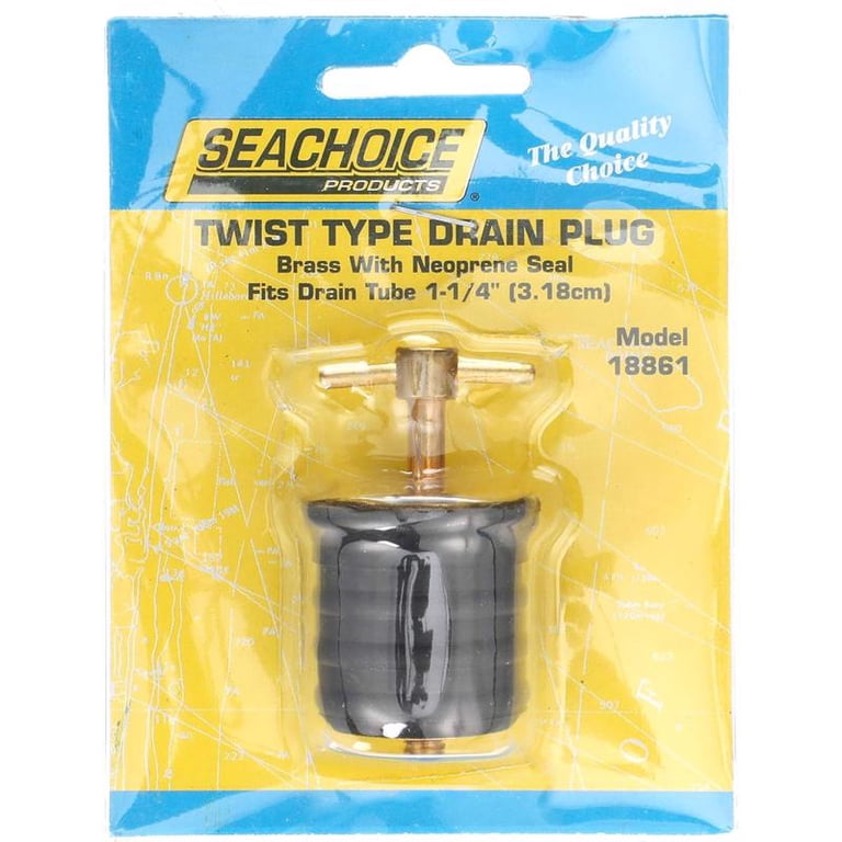 【にょっき】 Seachoice Twist-Lock Brass Drain Plug 1-1/4