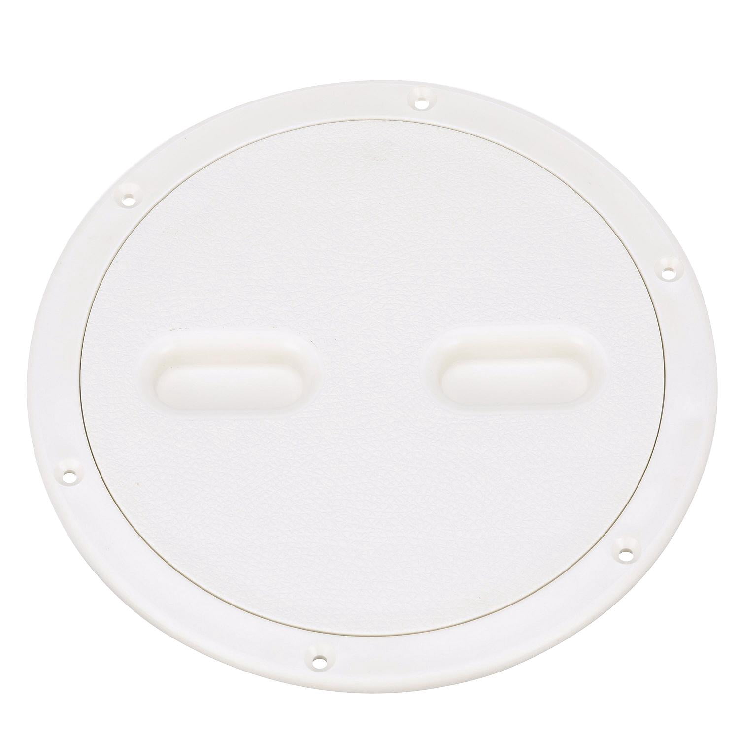 Seachoice Twist 'N' Lock Deck Plate, White Base and Lid, Up to 8-1/2 In. Diameter