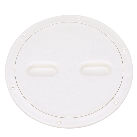 Seachoice Twist 'N' Lock Deck Plate, White Base and Lid, Up to 8-1/2 In. Diameter