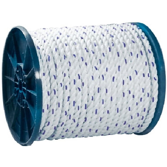 Seachoice White Prem Rope with Blue Tracer