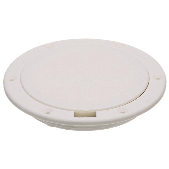 Seachoice White Pry-Up Deck Plate, Watertight, Up to 4-3/8 In. Diameter