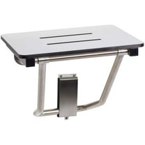 Seachrome 18" x 15" White Folding Wall Mount Shower Seat Bench, ADA Compliant