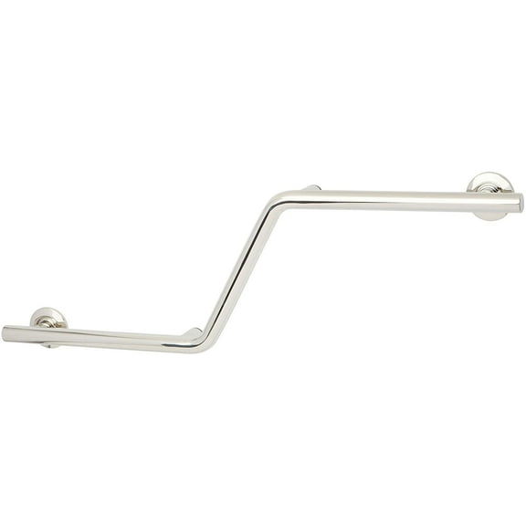 Seachrome 38" Lifestyle & Wellness® Angled Assist Zuma Wall Mount Bathroom Shower Grab Bar, 1 ¼" Diameter, Left Handed, Polished Finish