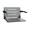 thumbnail image 1 of Seachrome SHAFAR-185155-PGS-S-MB-BK Silhouette 16" Wide Wall Mounted Shower Seat - Grey /, 1 of 2