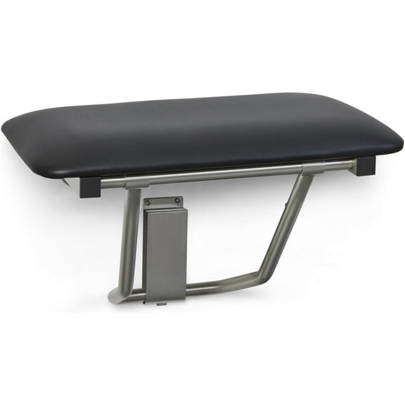 Seachrome Ssb-240150-N Signature 24" Wall Mounted Folding Shower Seat - Black