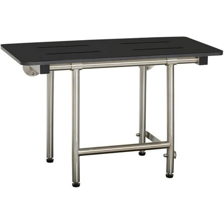 Seachrome Ssb2-180150-Ps Signature 18" Wall Mounted Phenolic Shower Seat - Black