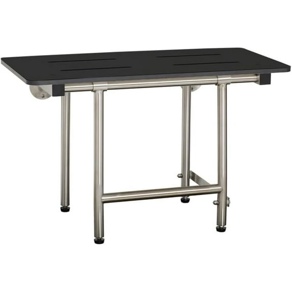 Seachrome Ssb2-180150-Ps Signature 18" Wall Mounted Phenolic Shower Seat - Black