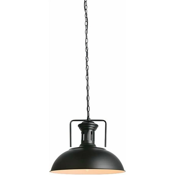 Seacoi Large Industrial Style Metal Pendant Light for Kitchen Island, Retro American Pendant Lamp, Farmhouse Rustic Pendant Lighting, Vintage Pendant Light Fixture for Dining Room