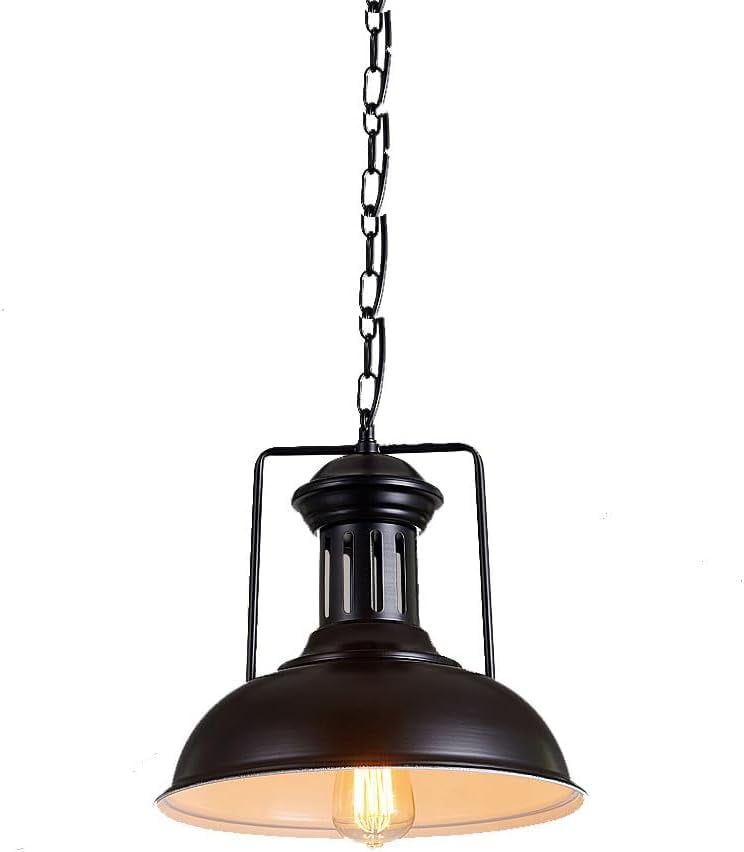 Seacoi Retro Metal Pendant Light for Kitchen Island, Vintage Rustic Pendant Lamp for Dining Room, Industrial Style Pendant Light Fixture, Farmhouse Pendant Lighting for Over Table Sink