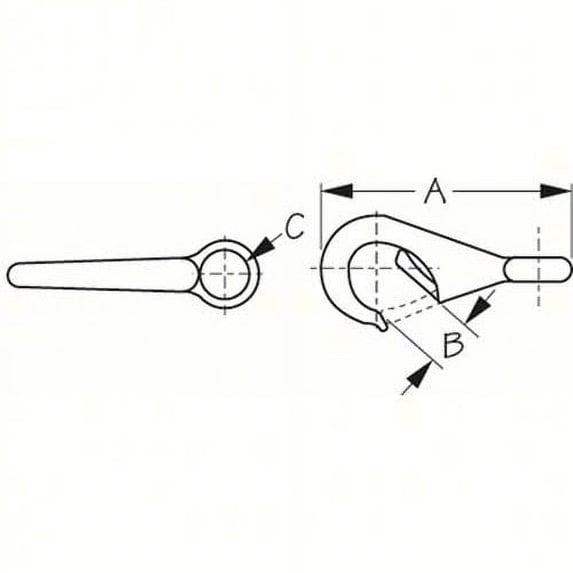 Seadog Line Fast Eye Boat Eye Snap Brass 3 139123-1