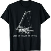 Seafarer's Delight: Maritime Sketch Sailboat T-Shirt - Ideal for Ocean Lovers