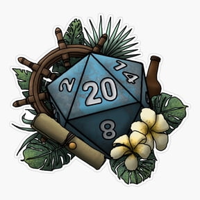 Seafaring D20 Tabletop Gaming Dice Sticker
