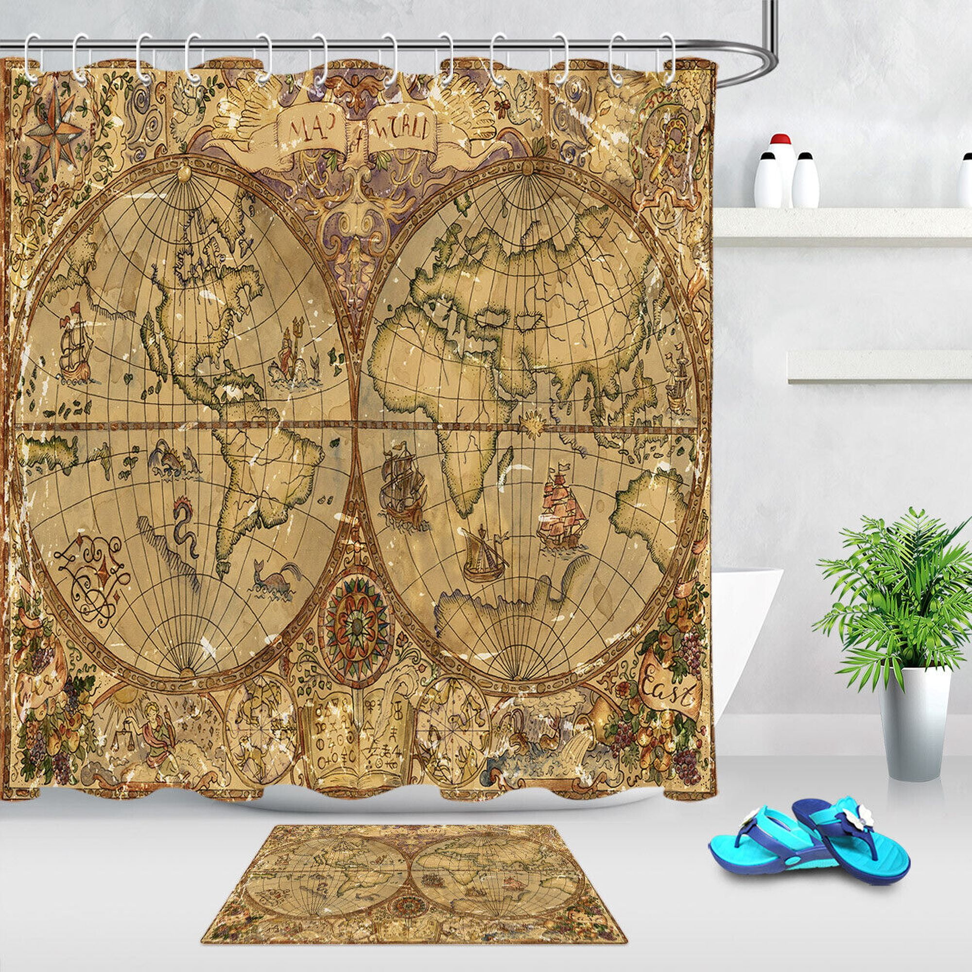 Seafaring Shower Set: Embark on a Waterproof Voyage with this Vintage