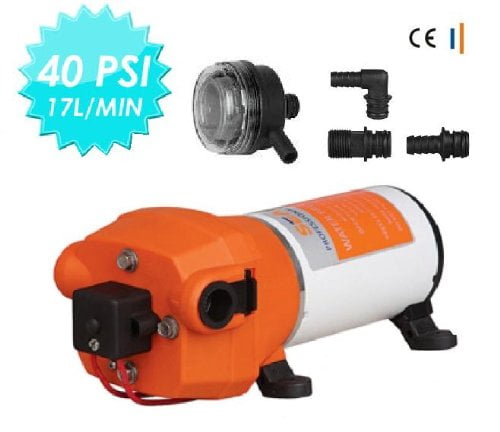 Seaflo 12V WATER PRESSURE DIAPHRAGM PUMP 4.5GPM 17 L/MIN 40 PSI Caravan/RV/Boat/Marine