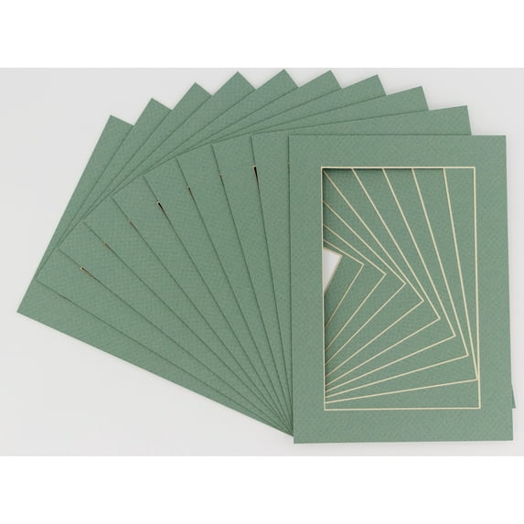 Seafoam Acid Free 16x20 Picture Frame Mats with White Core Bevel Cut for 11x17 Pictures - Fits