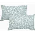 thumbnail image 1 of Seafoam Blue Vintage Floral Block Print Lumbar Pillow Covers 12X20 Inch Vintage Daisy Flowers Decorative Pillow Cases Set of 2 Farmhouse Home Decor Rustic Throw Pillows for Sofa Couch Outdoor, 1 of 6