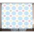 thumbnail image 1 of Ambesonne Seafoam Curtains 2 Panel Set, Themed Circular, 108" x 96", Multicolor, 1 of 3