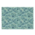 thumbnail image 1 of Seafoam Cutting Board, Hand Drawn Aquarelle with Floral Motifs Leaves Stalks Bell Flowers, Decorative Tempered Glass Cutting and Serving Board, Large Size, Seafoam Night Blue Ivory, by Ambesonne, 1 of 1