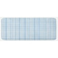 thumbnail image 1 of Seafoam Kitchen Mat, Plaid Quilt Pattern with Squares and Lines Abstract Traditional Arrangement, Plush Decorative Kitchen Mat with Non Slip Backing, 47" X 19", Pale Blue White, by Ambesonne, 1 of 1
