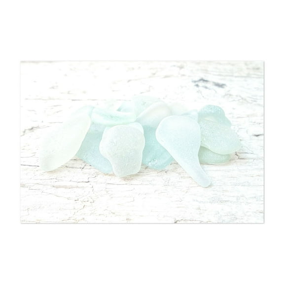 Seafoam Sea Glass Coastal Decor PHOTO Wall Art 1 of 4 - Photography Beach Ocean Coastal Nautical Aquatic Minimalist Pastel Unframed Wall Art Print 4 x 6 inches
