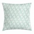 thumbnail image 1 of Seafoam Throw Pillow Cushion Cover, Tangled Lines with Rhombus Pattern Symmetrical Geometric Composition, Decorative Square Accent Pillow Case, 24 X 24 Inches, Pale Blue Seafoam White, by Ambesonne, 1 of 2