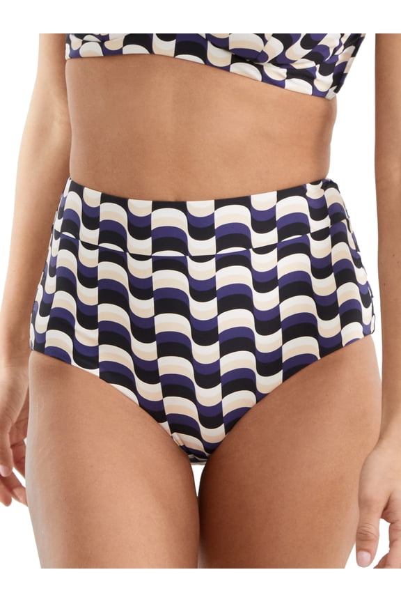 BLACK Modern Take High-Waist Bikini Swim Bottom, US 12