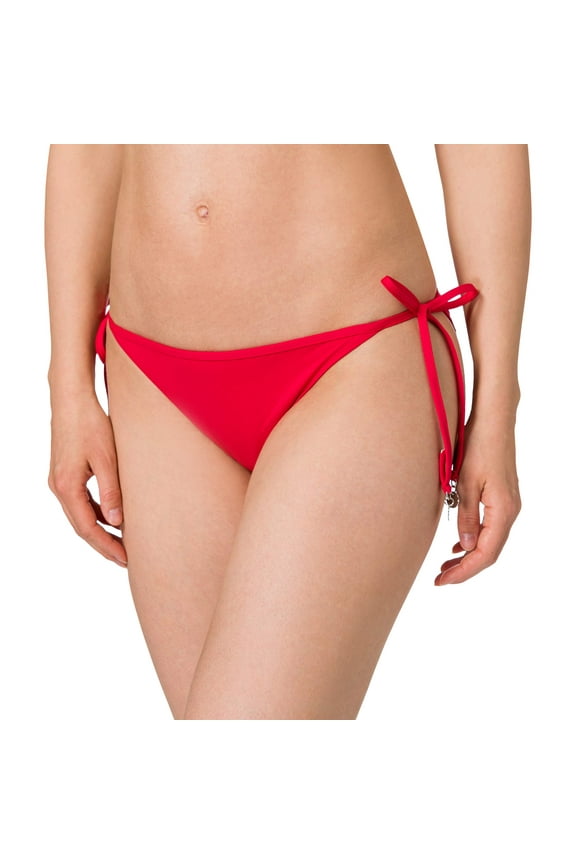 Women's Cheeky Hipster Tie Side Bikini Bottom Swimsuit, Active Chilli, 4