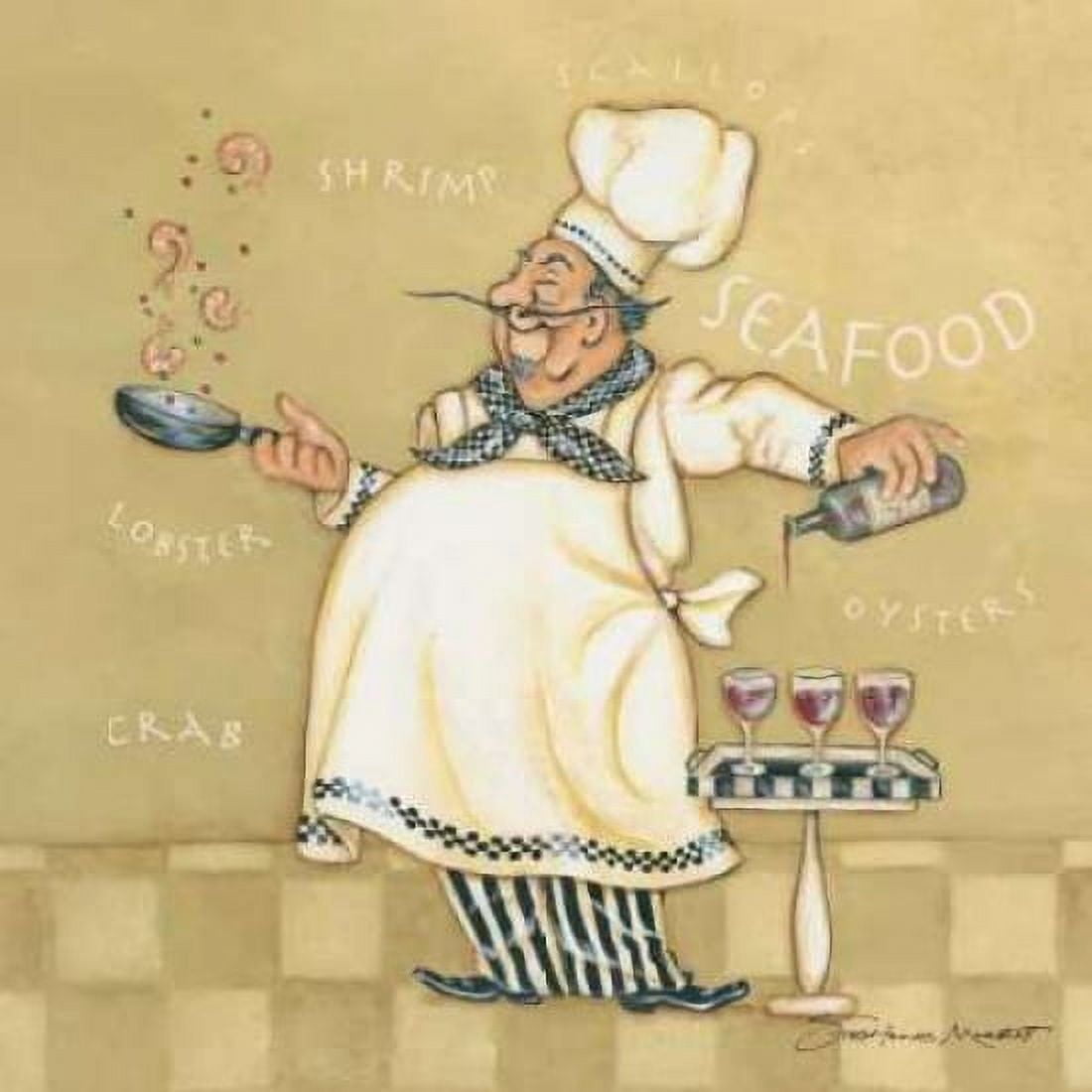 Seafood Chef Canvas Art - Stephanie Marrott (24 x 24)