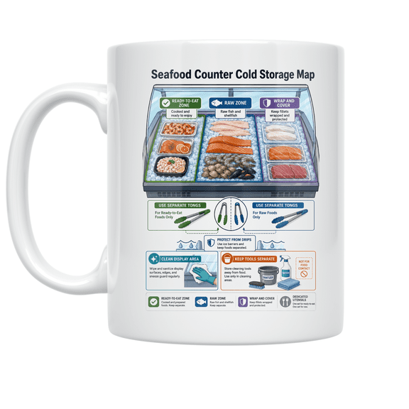 Metal Rack Mapping Stand Seafood Counter